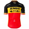 Conjunto Maillot + Culotte Corto con tirantes 2020 Team Jumbo-Visma Campeonatos de Bélgica N001